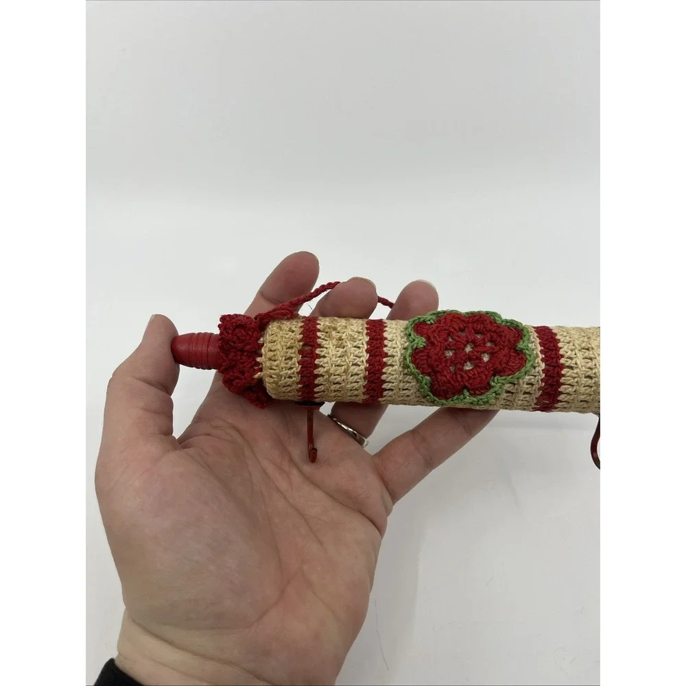 Vintage Kitchen Mini Rolling Pin Key Small Utensil Holder 8.5